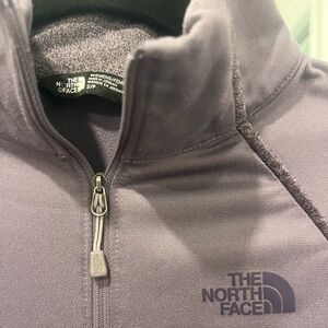 North Face Purple-Gray quarter-zip fleece, size S